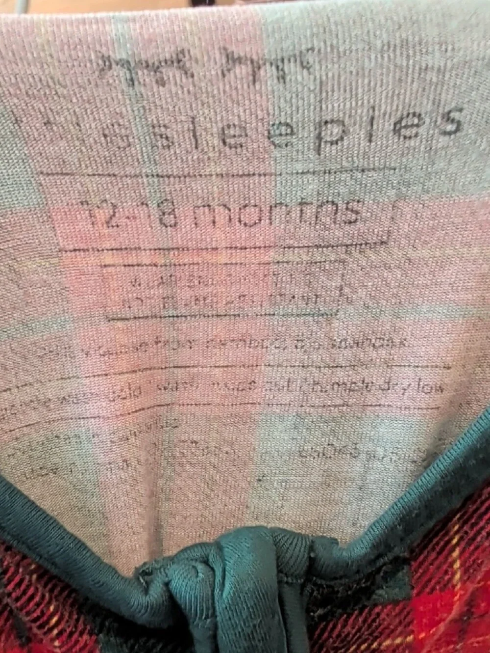 Little Sleepies Red and Black Plaid Footed Pajamas
